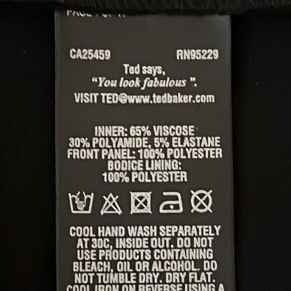 NWT Ted Baker Lenta Embellished Bow Layered Dress Black Light Pink - Picture 11 of 12